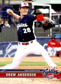 2017 Grandstand Reading Fightin Phils Update #NNO Drew Anderson Front