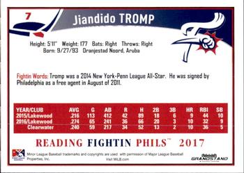 2017 Grandstand Reading Fightin Phils Update #NNO Jiandido Tromp Back
