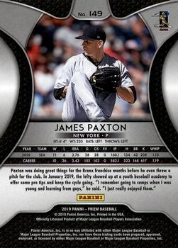 2019 Panini Prizm #149 James Paxton Back