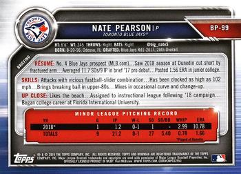 2019 Bowman - Prospects #BP-99 Nate Pearson Back