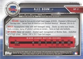 2019 Bowman - Prospects Camo #BP-2 Alec Bohm Back
