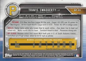 2019 Bowman - Prospects Camo #BP-93 Travis Swaggerty Back