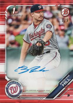 2019 Bowman - Prospect Autographs Red #PA-BH Brigham Hill Front