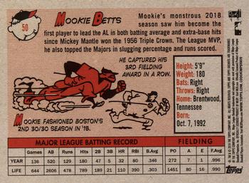 2019 Topps Archives #50 Mookie Betts Back