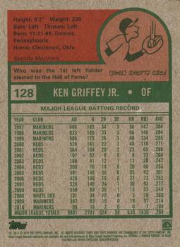 2019 Topps Archives #128 Ken Griffey Jr. Back