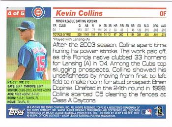 2005 Topps - Chicago Cubs #4 Kevin Collins Back