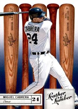 2019 Panini Leather & Lumber #56 Miguel Cabrera Front