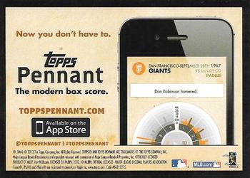 2012 Topps - Pennant Ads #NNO San Francisco Giants Back