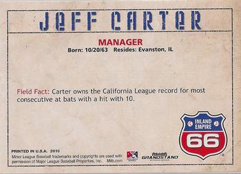 2010 Grandstand Inland Empire 66ers #NNO Jeff Carter Back