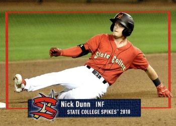 2018 Grandstand State College Spikes #NNO Nick Dunn Front