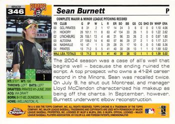 2005 Topps Chrome - Refractors #346 Sean Burnett Back