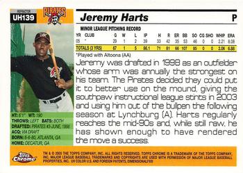 2005 Topps Chrome Updates & Highlights - Refractors #UH139 Jeremy Harts Back