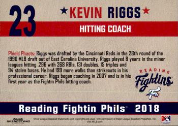 2018 Grandstand Reading Fightin Phils Update #NNO Kevin Riggs Back