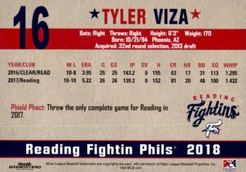 2018 Grandstand Reading Fightin Phils Update #NNO Tyler Viza Back