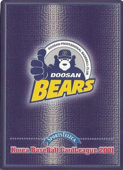2001 Teleca Doosan Bears Card Game #NNO Soo-Keun Jung Back