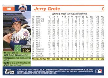 2005 Topps Retired Signature Edition - Gold #98 Jerry Grote Back