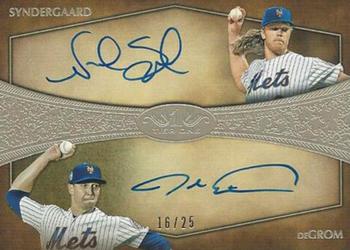 2019 Topps Tier One - Dual Autographs #T1DA-SD Noah Syndergaard / Jacob deGrom Front
