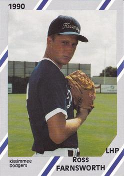 1990 Diamond Cards Kissimmee Dodgers #11 Ross Farnsworth Front
