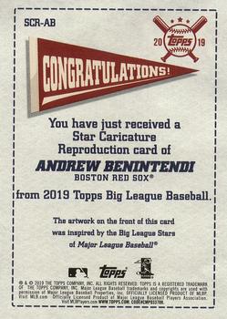 2019 Topps Big League - Star Caricature Reproductions #SCR-AB Andrew Benintendi Back