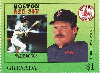 1988 Grenada Baseball Stamps - All-Star Game $1 Denomination #NNO Wade Boggs Front