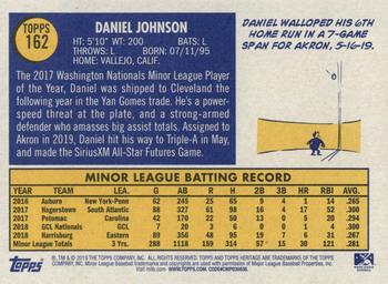 2019 Topps Heritage Minor League #162 Daniel Johnson Back
