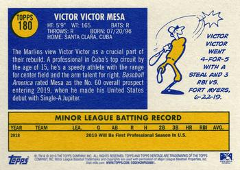 2019 Topps Heritage Minor League #180 Victor Victor Mesa Back