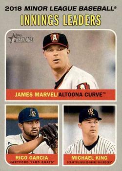 2019 Topps Heritage Minor League #199 Rico Garcia / Michael King / James Marvel Front