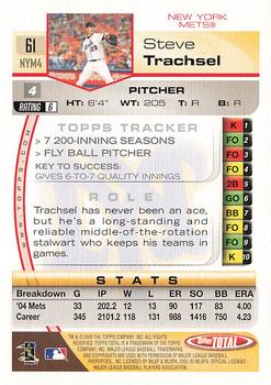 2005 Topps Total - Silver #61 Steve Trachsel Back