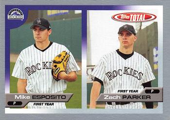 2005 Topps Total - Silver #751 Mike Esposito / Zach Parker Front