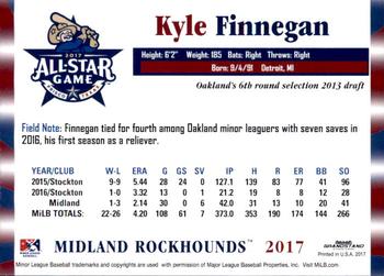 2017 Grandstand Texas League All-Stars South #NNO Kyle Finnegan Back