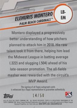 2019 Topps Pro Debut - MiLB Leaps and Bounds Autographs #LB-EM Elehuris Montero Back