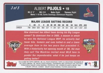 2006 Topps All-Star FanFest #3 Albert Pujols Back