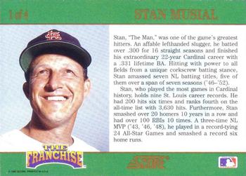 1992 Score - The Franchise #1 Stan Musial Back