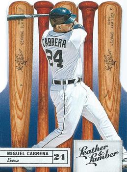 2019 Panini Leather & Lumber - Die Cut #56 Miguel Cabrera Front