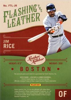 2019 Panini Leather & Lumber - Flashing the Leather #FTL-JR Jim Rice Back