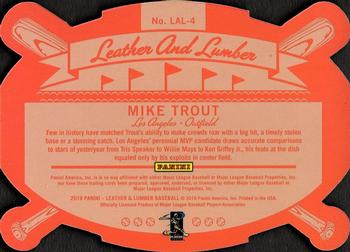 2019 Panini Leather & Lumber - Leather and Lumber #LAL-4 Mike Trout Back