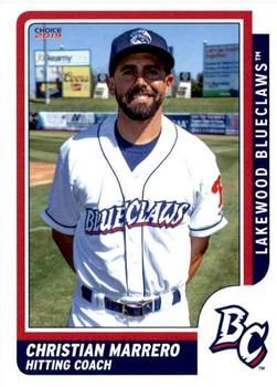2019 Choice Lakewood BlueClaws #29 Christian Marrero Front