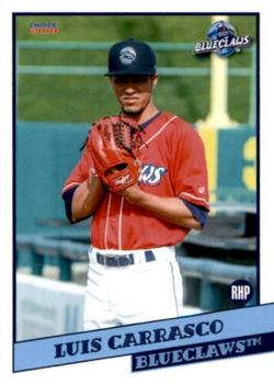 2018 Choice Lakewood BlueClaws #5 Luis Carrasco Front