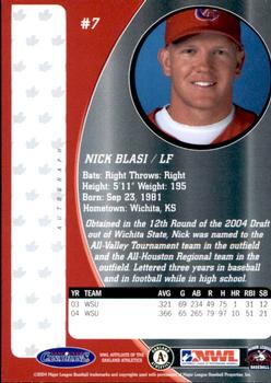 2004 Vancouver Canadians #NNO Nick Blasi Back