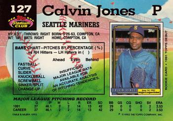 1992 Stadium Club #127 Calvin Jones Back