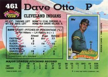 1992 Stadium Club #461 Dave Otto Back