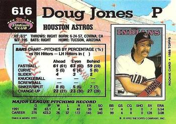 1992 Stadium Club #616 Doug Jones Back