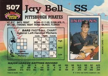 1992 Stadium Club #507 Jay Bell Back