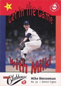 1990 Real Dairy Mike Henneman #2 Mike Henneman Front