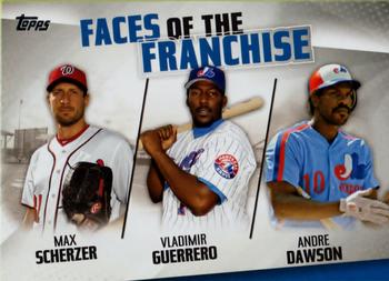 2019 Topps - Faces of the Franchise #FOF-29 Max Scherzer / Vladimir Guerrero / Andre Dawson Front