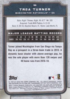 2019 Topps Museum Collection - Sapphire #96 Trea Turner Back
