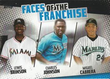 2019 Topps - Faces of the Franchise Black #FOF-15 Charles Johnson / Miguel Cabrera / Lewis Brinson Front