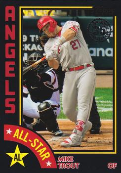 2019 Topps - 1984 Topps Baseball 35th Anniversary All-Stars Black #84AS-MT Mike Trout Front