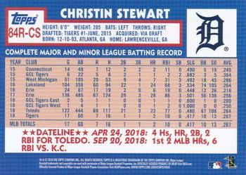2019 Topps - 1984 Topps Baseball 35th Anniversary Rookies Blue #84R-CS Christin Stewart Back