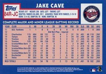 2019 Topps - 1984 Topps Baseball 35th Anniversary Rookies Blue #84R-JC Jake Cave Back